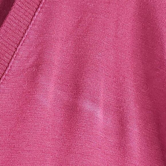 Chicos Shirt Ultimate Tee Size 3 US XL Red Long Sleeve Stretch Knit Button - Picture 7 of 10